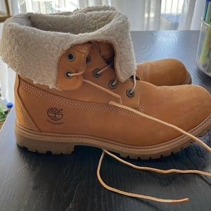 Women’s Timberland Fleece Teddy Fold Over Boots
